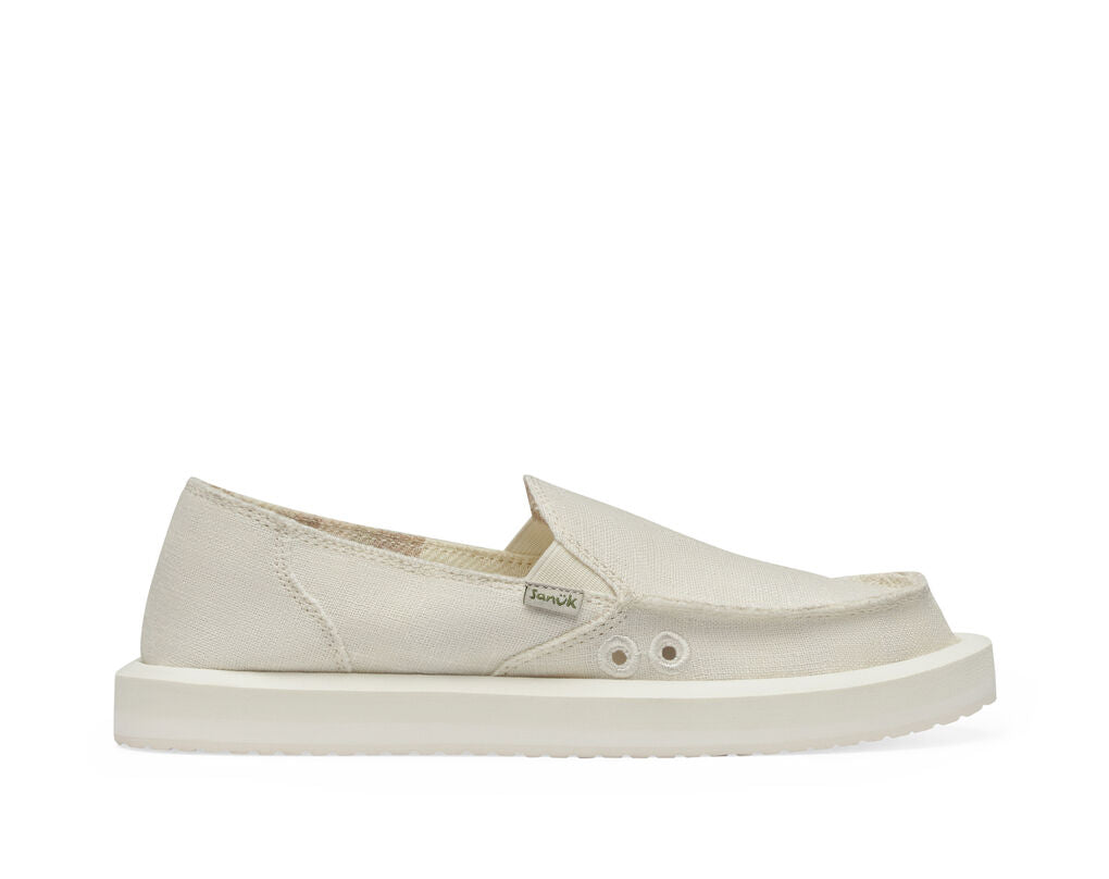 Sanuk Donna St Hemp - White