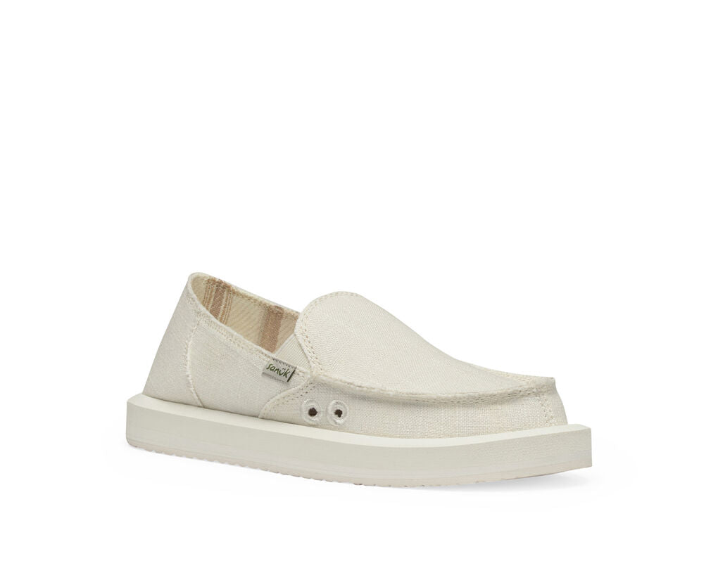 Sanuk Donna St Hemp - White