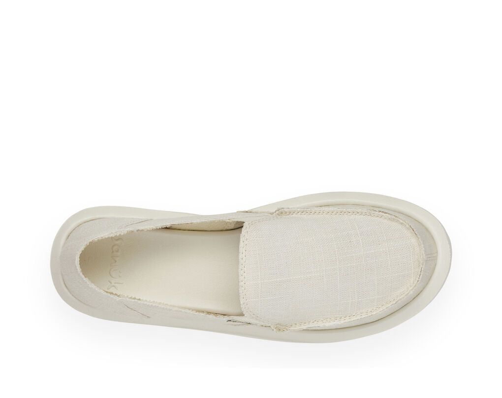 Sanuk Donna St Hemp - White