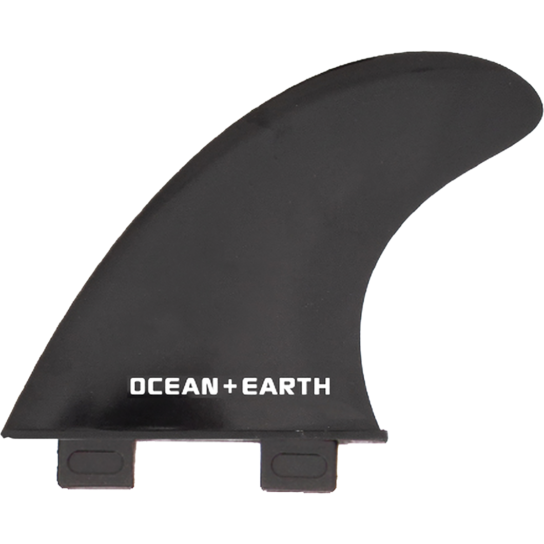 Ocean & Earth Polycarbonate Thruster Dual Tab SM Fins - Black