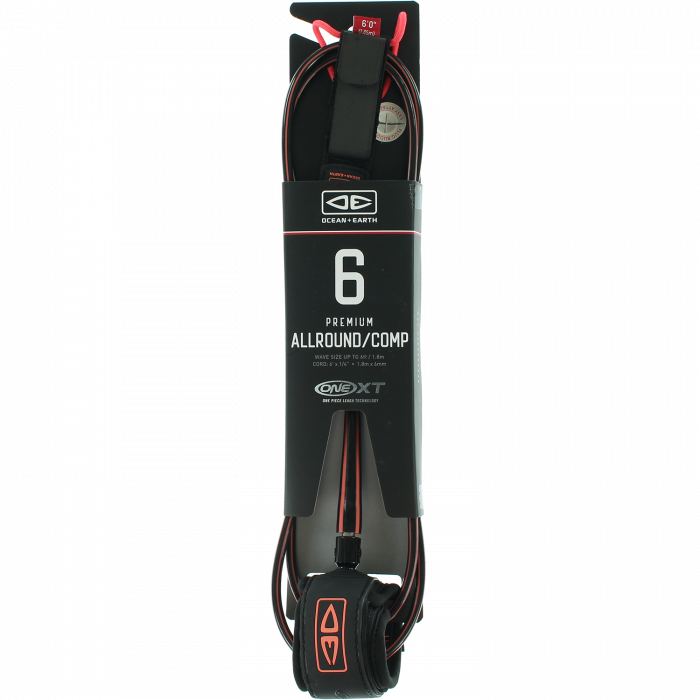Ocean & Earth One XT Allround Comp Leash 6' Coral