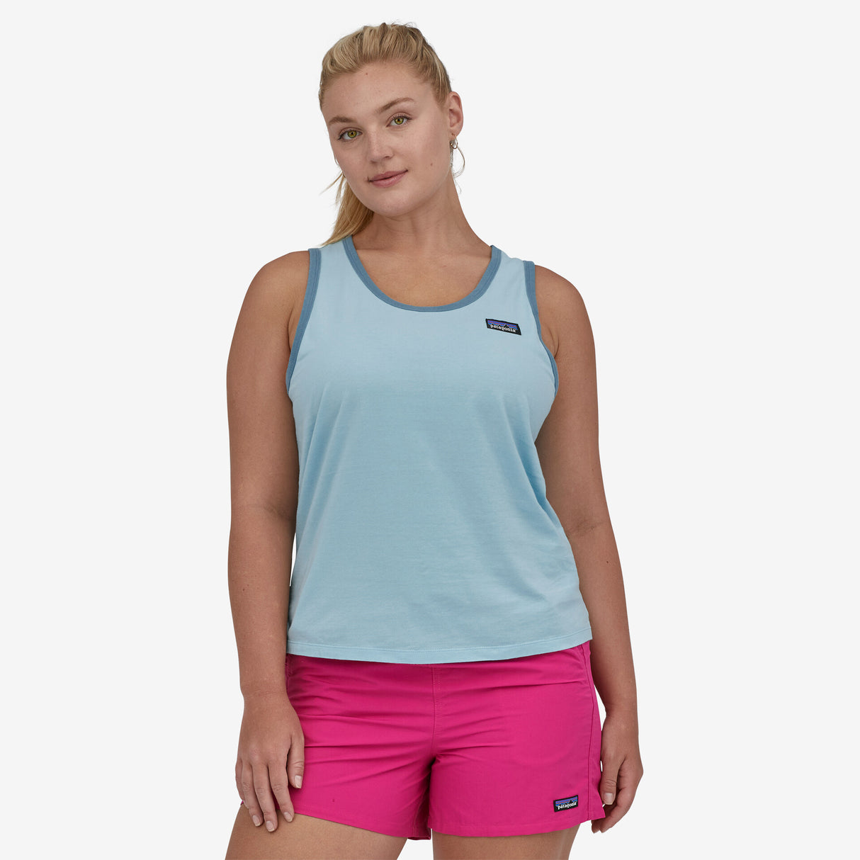 Patagonia Women's P-6 Label Organic Tank - Fin Blue