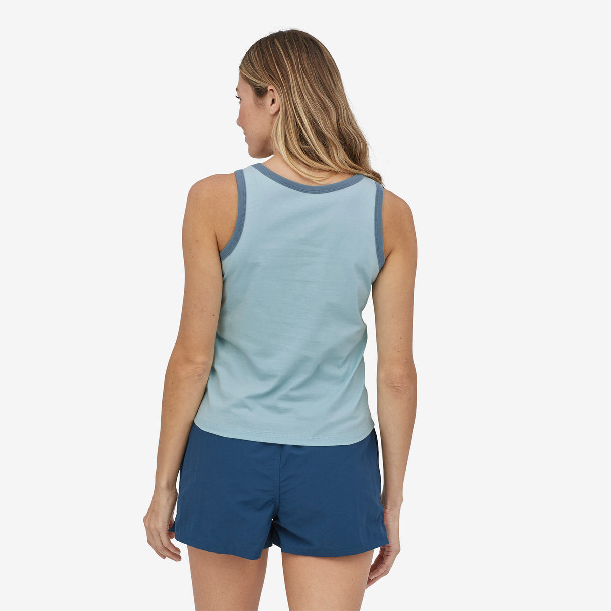 Patagonia Women's P-6 Label Organic Tank - Fin Blue
