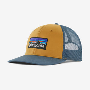 Patagonia P-6 Logo Trucker Hat Puffer Fish Gold