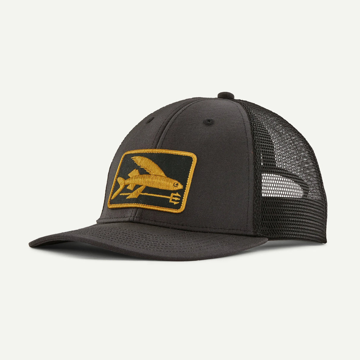 Patagonia Flying Fish LoPro Trucker Hat: Ink Black