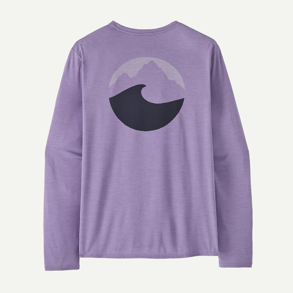 Patagonia Men's Long-Sleeved Capilene® Cool Daily Graphic Shirt: Applied Imagination: Concrete Purple X-Dye
