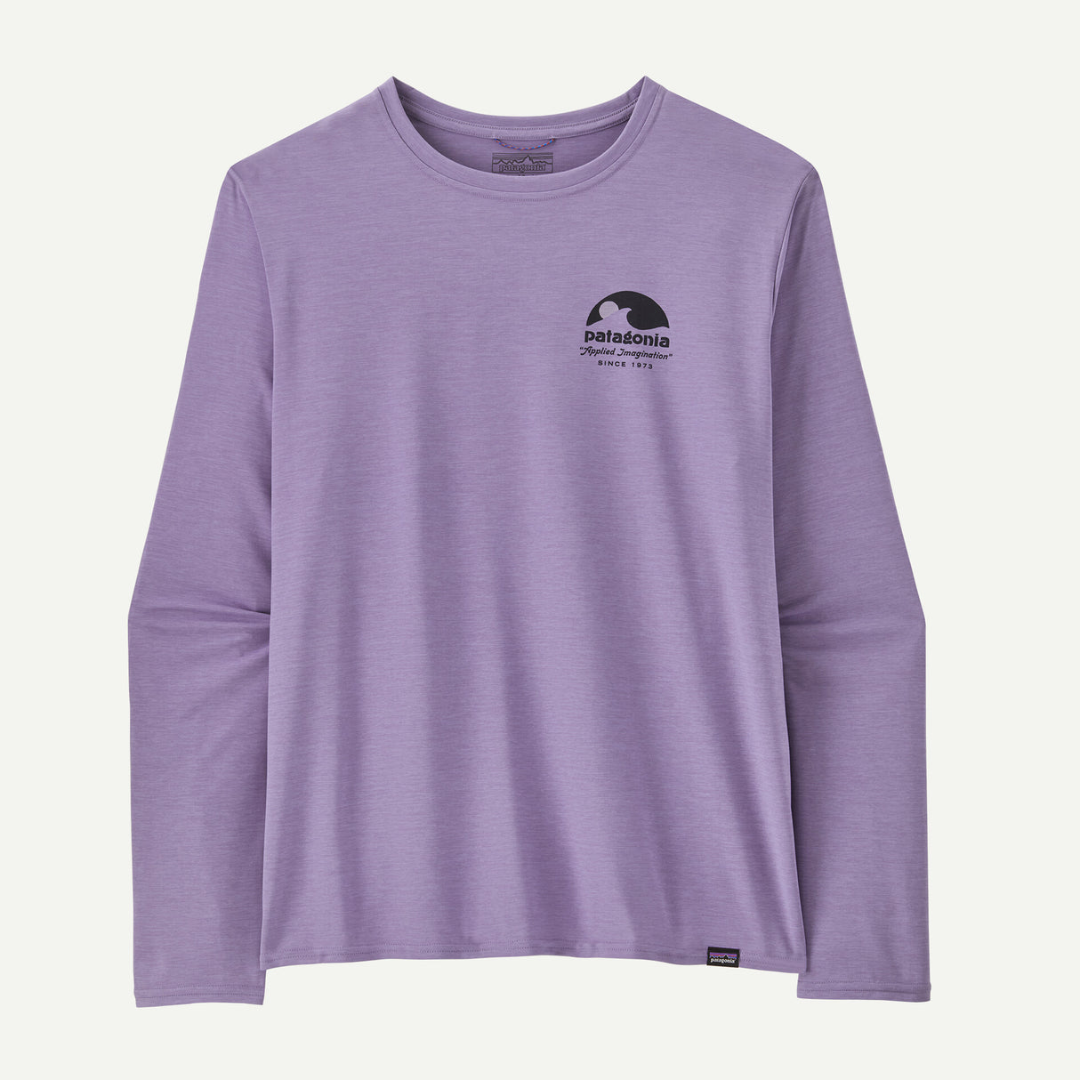 Patagonia Men's Long-Sleeved Capilene® Cool Daily Graphic Shirt: Applied Imagination: Concrete Purple X-Dye