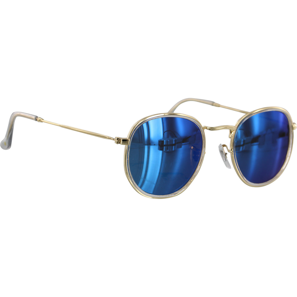 Hudson Clear/Blue Mirror Polarized Sunglasses