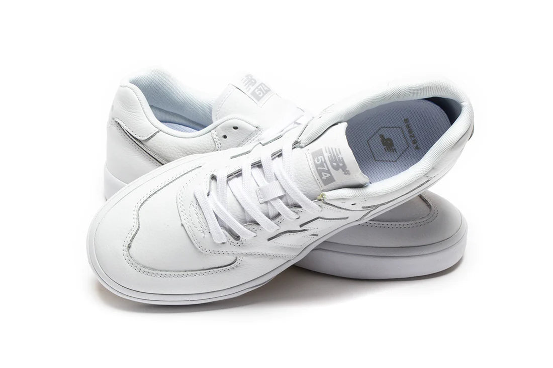 New Balance Numeric 574 Vulc - White / White