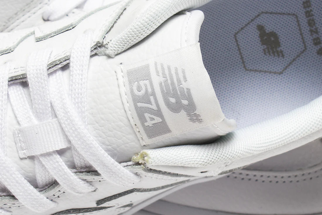 New Balance Numeric 574 Vulc - White / White