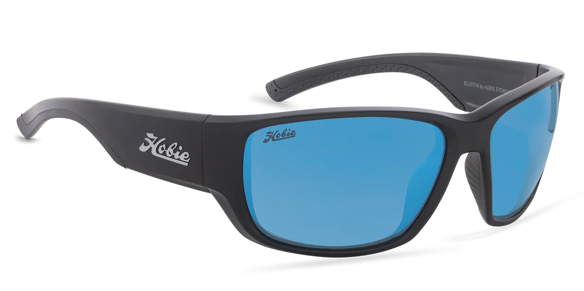 Hobie Bluefin Float Sunglasses - Satin Black/ Cobalt Mirror