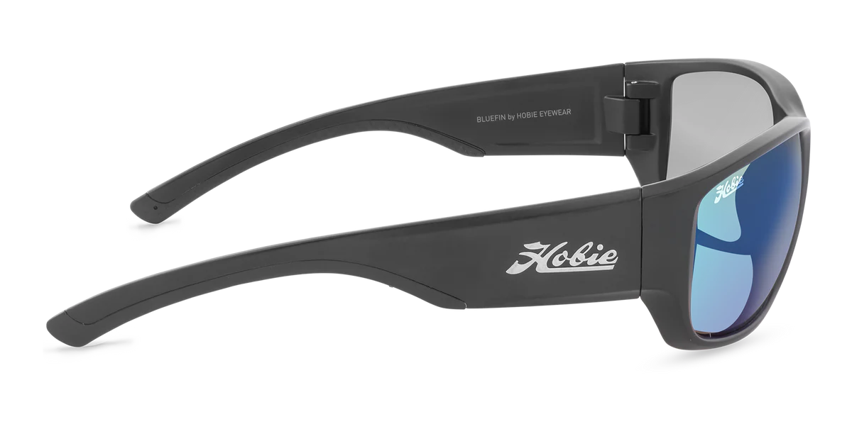Hobie Bluefin Float Sunglasses - Satin Black/ Cobalt Mirror