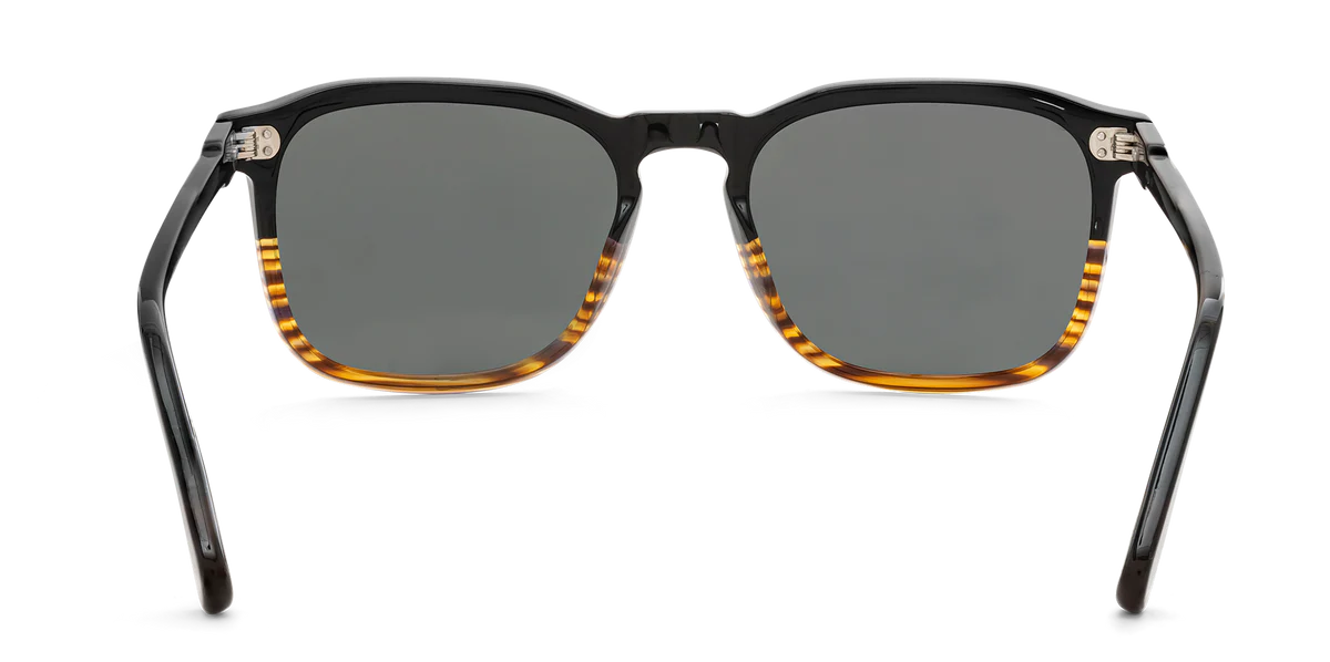 Hobie Cortez Sunglasses - Shiny Black Wood Grain / Grey Polarized