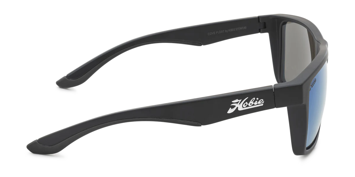 Hobie Cove Float Sunglasses - Satin Black/ Cobalt Mirror