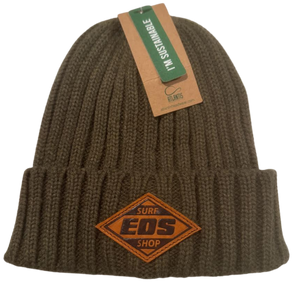 EOS Leather Patch Beanie