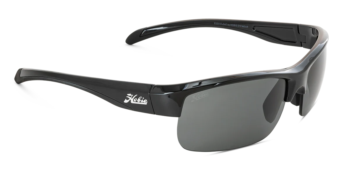 Hobie Eddy Float Sunglasses - Shiny Black/ Grey Polarized