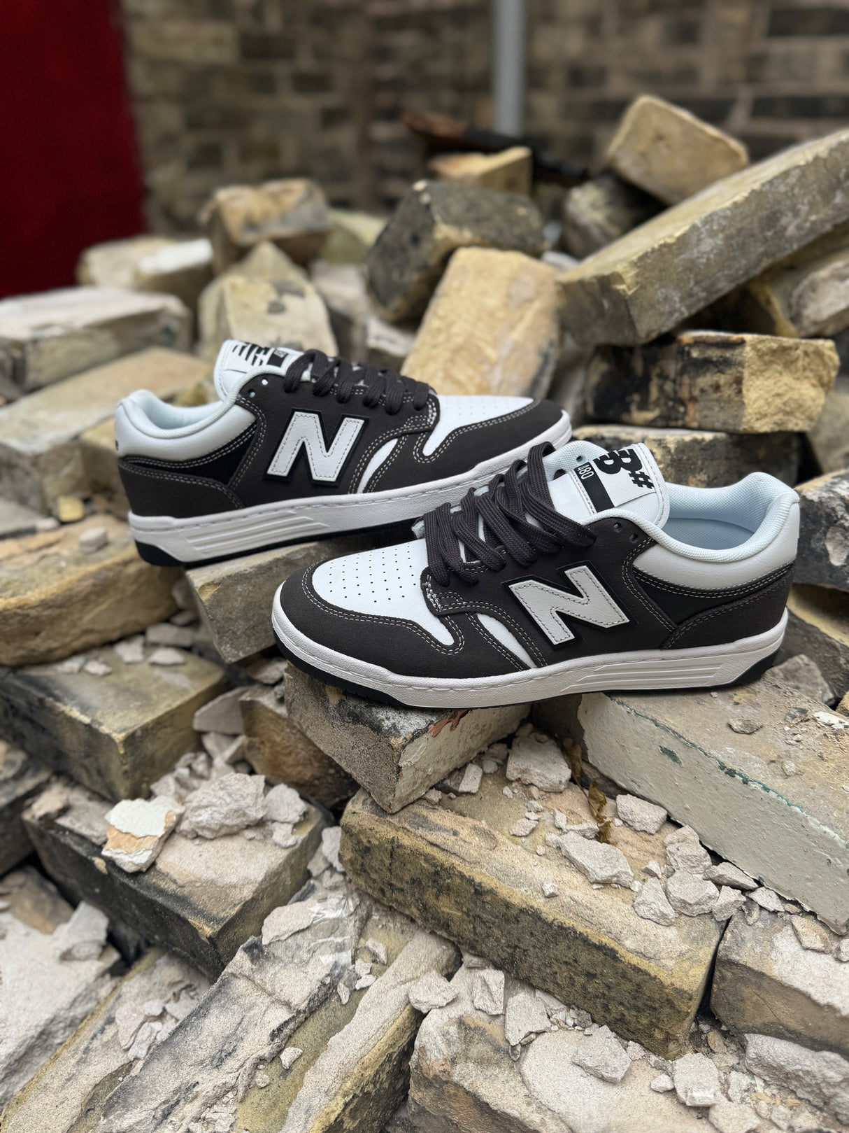 New Balance Numeric 480 Skate Shoes: Black w/ White
