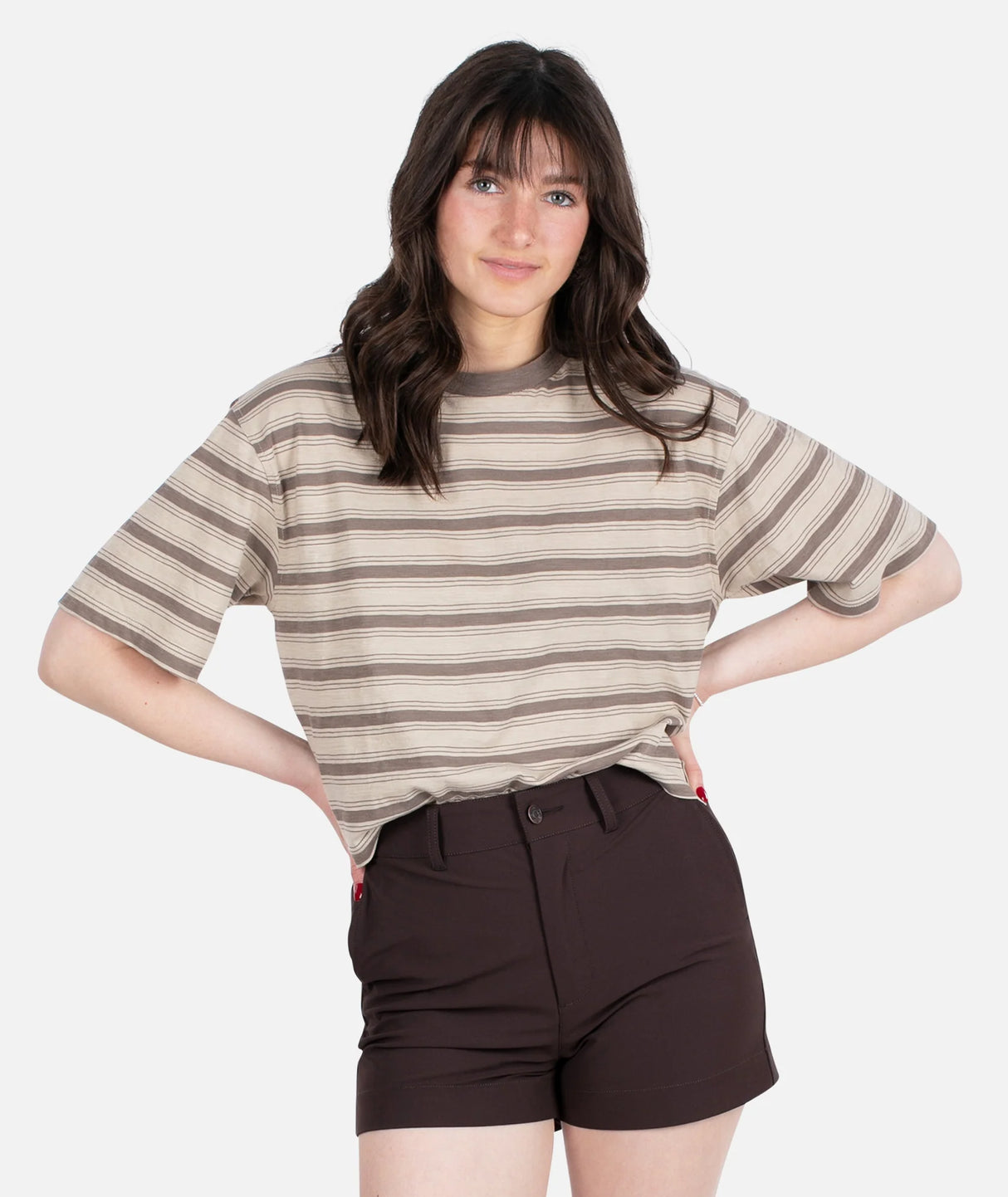 Jetty Women's Avalon Stripe Tee - Brown