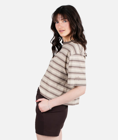 Jetty Women's Avalon Stripe Tee - Brown