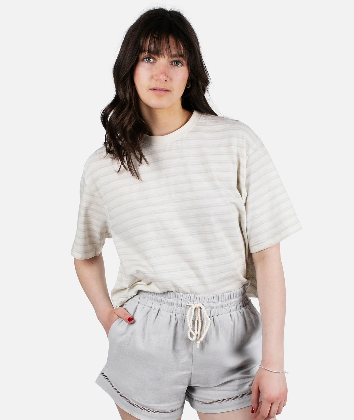 Jetty Women's  Avalon Striped Tee - White