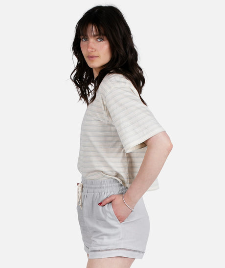Jetty Women's  Avalon Striped Tee - White