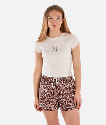 Jetty Grove Micro Rib Baby Tee - Natural