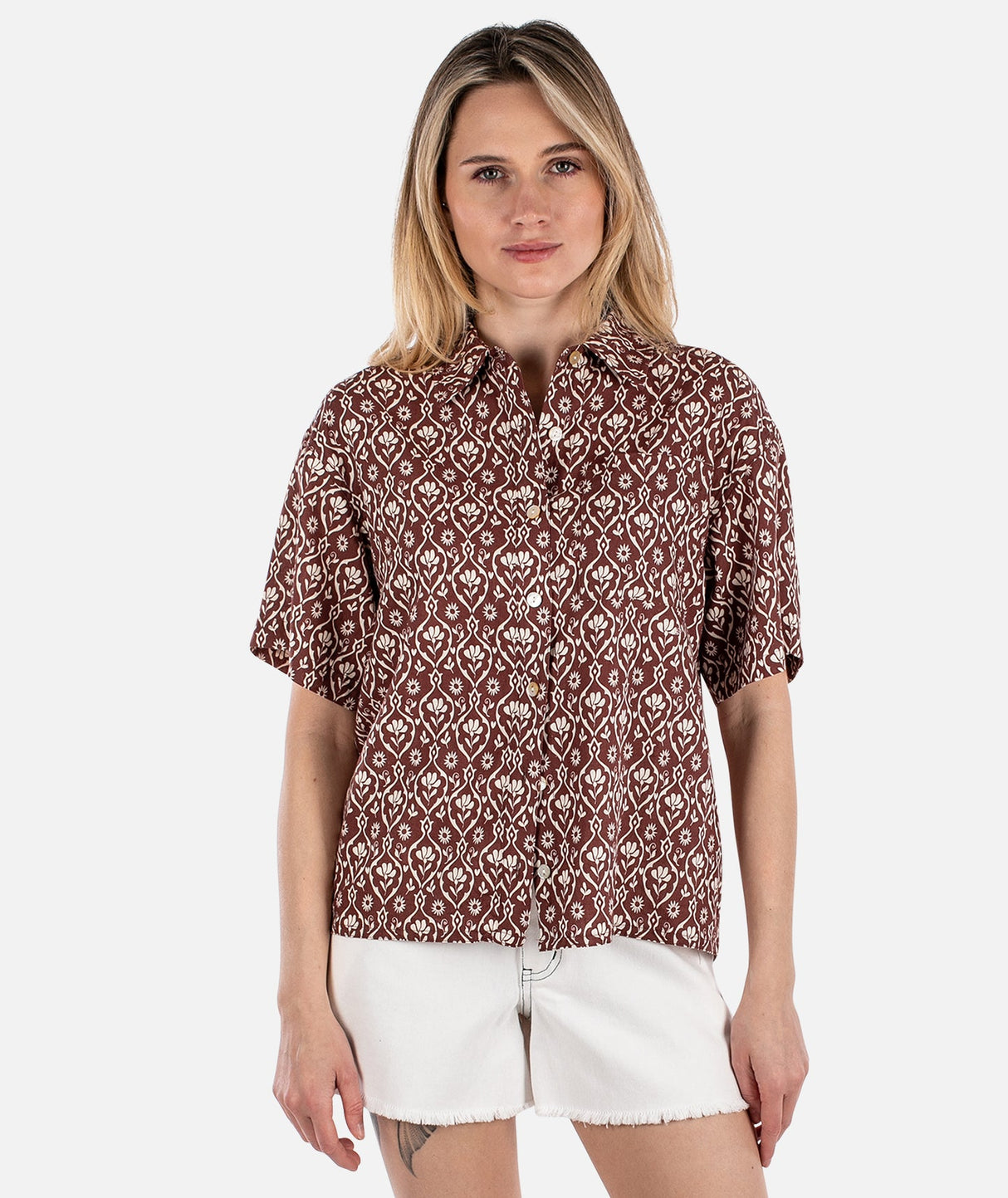 Jetty Cape Cod Linen Shirt - Rust