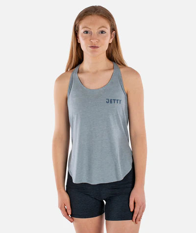 Jetty Runes Slouchy Tank - Light Blue