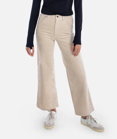 Jetty Whaler Corduroy Wide Leg Pants - Ivory