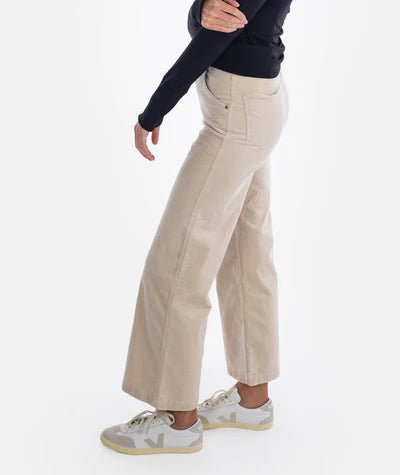 Jetty Whaler Corduroy Wide Leg Pants - Ivory