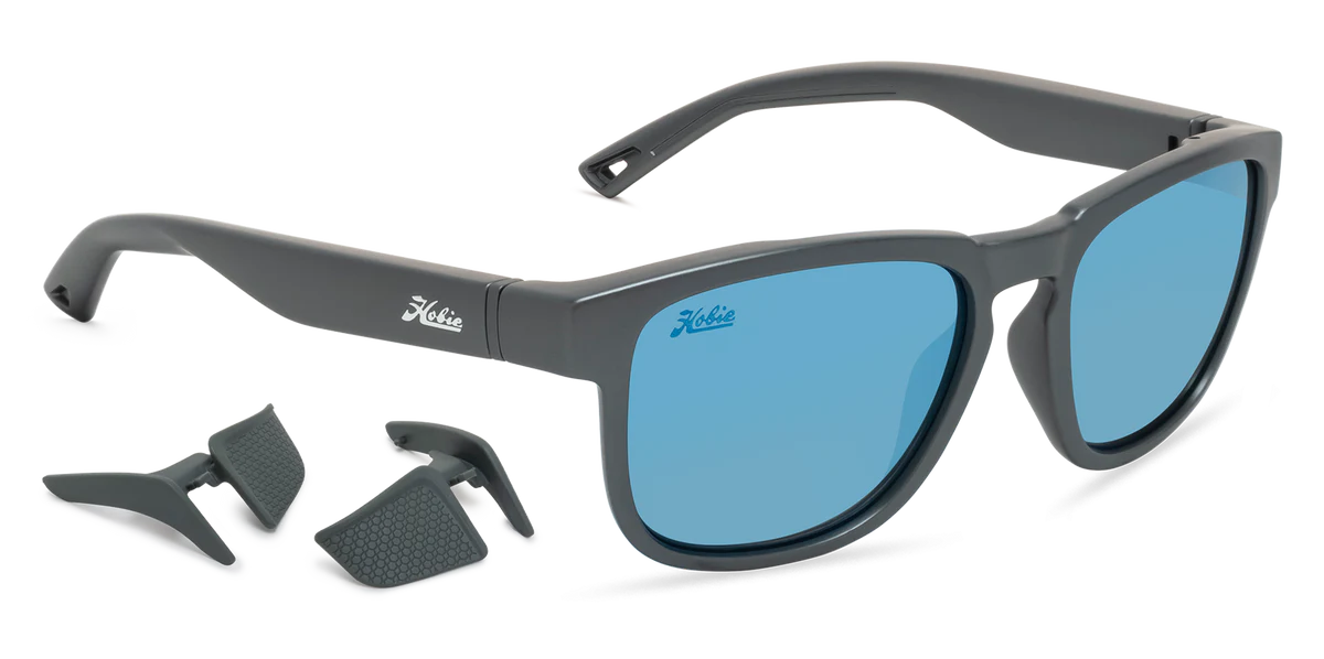Hobie Monarch Float Sunglasses - Satin Metallic Grey/ Cobalt