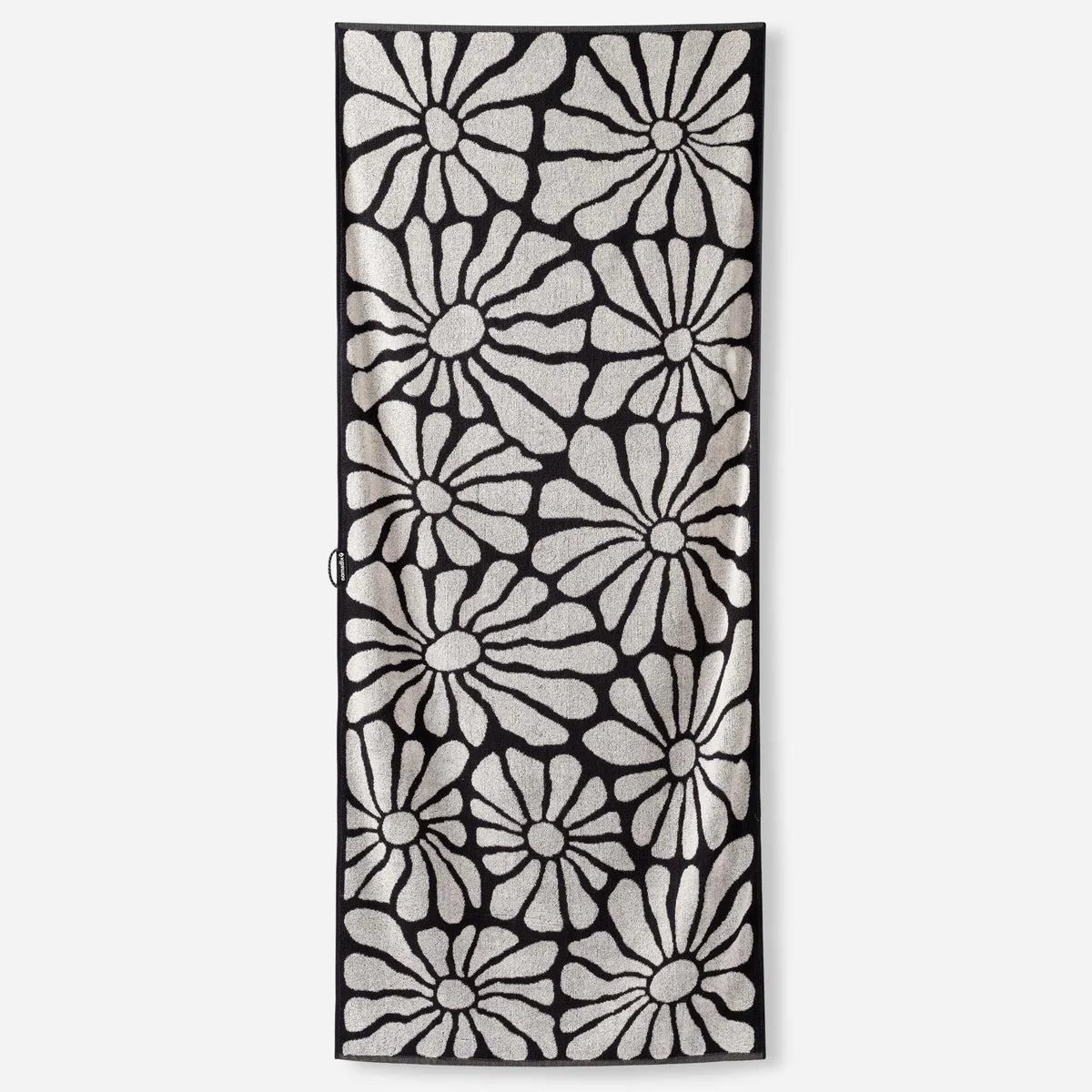 Nomadix Organic Cotton Beach Towel: Lazy Daisy Black