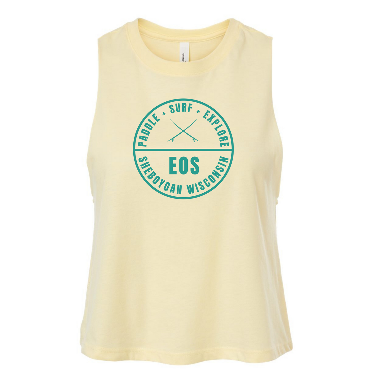 EOS Surf Women's "Crest" Racerback Tank - Heather French Vanilla