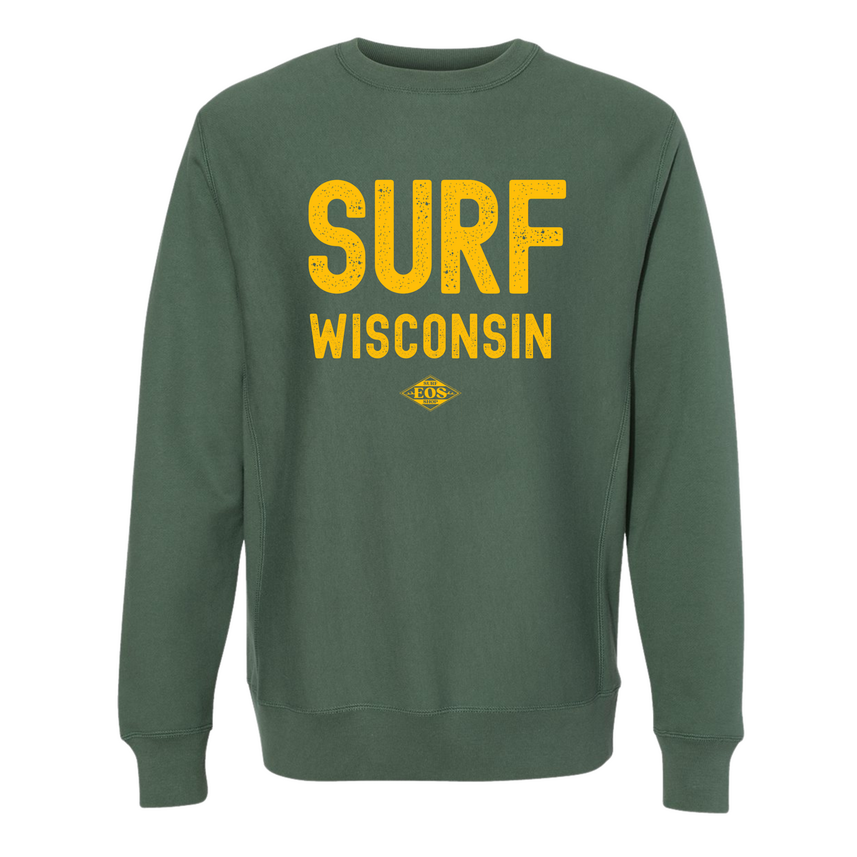 EOS Surf "Surf Wisconsin" Crew Neck Sweater - Alpine Green