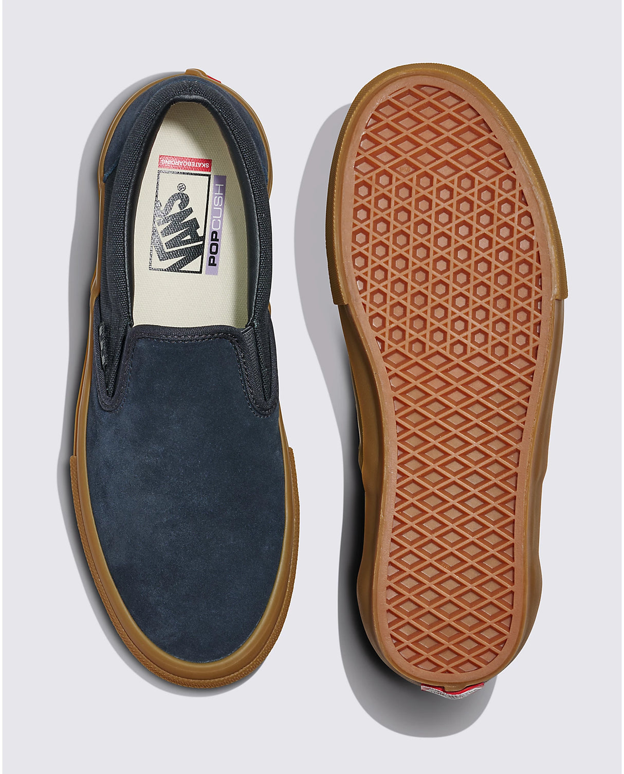 Vans Skate Slip-On Shoe Charcoal Grey / Gum Brown