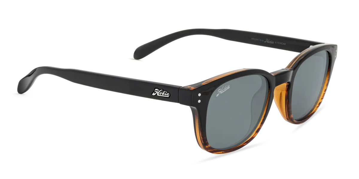 Hobie Wrights Sunglasses - Shiny Wood Grain/ Grey