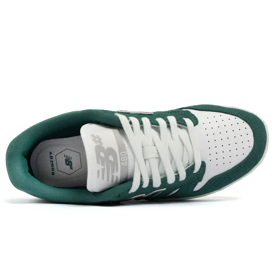 New Balance Numeric 480 Skate Shoes: Vintage Teal with White