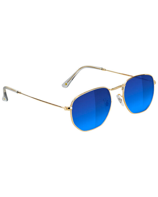 Turner Gold/Blue Mirror Polarized Sunglasses