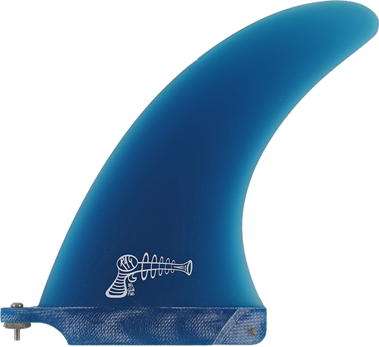 Ray Gun Fiberglass/Volan Center Fin 8.0" - Blue