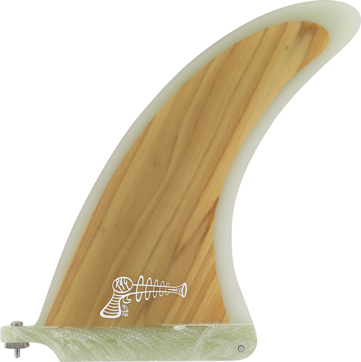 Ray Gun Fiberglass Wood Center Fin 8.0" - Natural