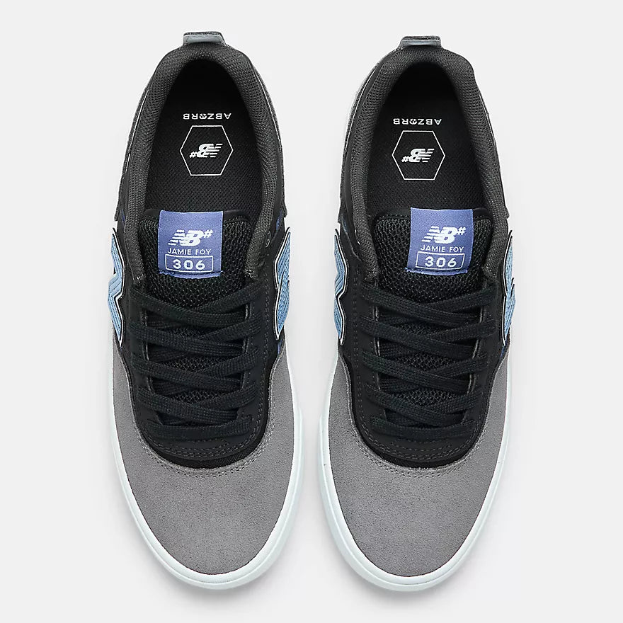 New Balance Numeric Foy 306 Skate Shoes: Grey and Black