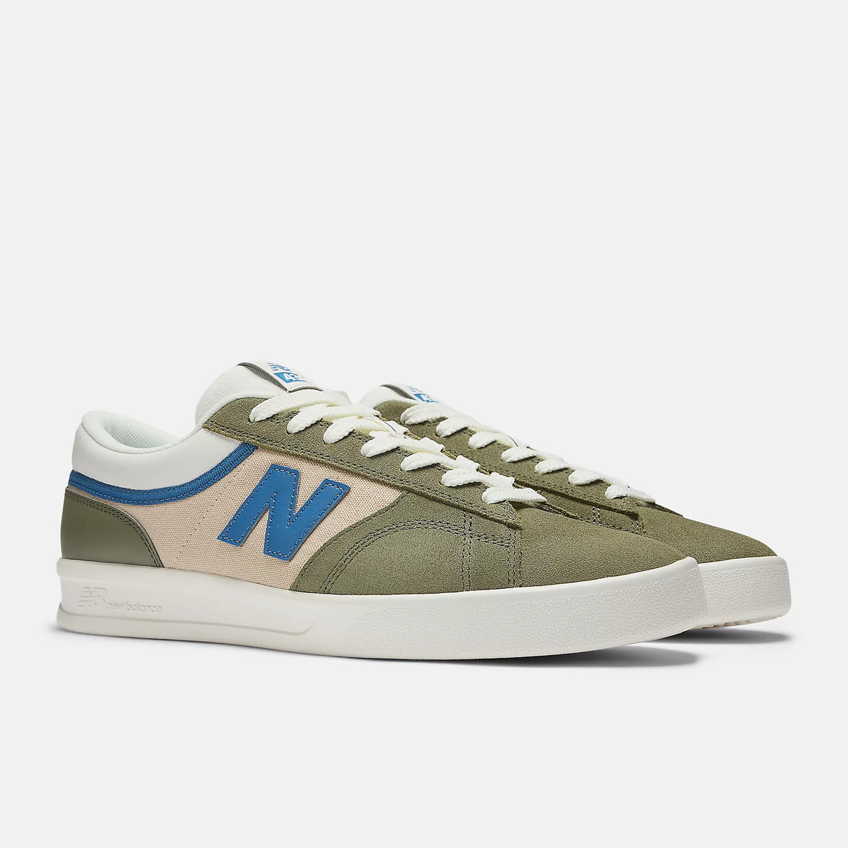 New Balance Numeric 430 Skate Shoes: Olive and Blue