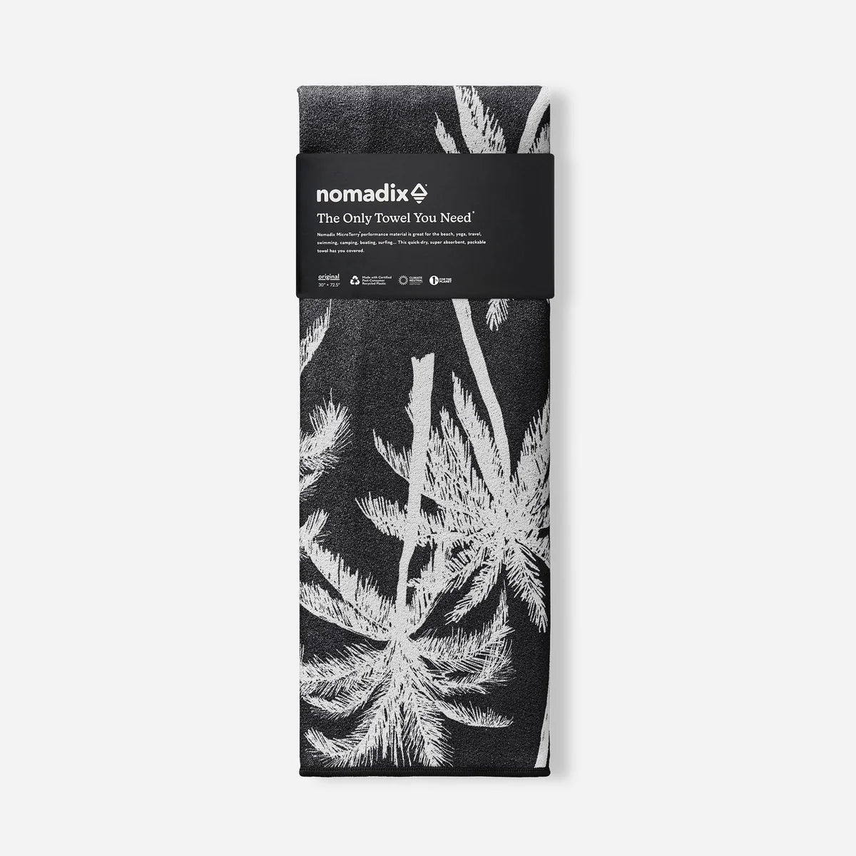 Nomadix Original Towel: Bunch Palms Black