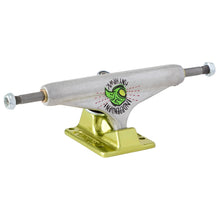 Load image into Gallery viewer, INDEPENDENT STAGE 11 HAWK TRANSMISSION FORGED HOLLOW TRUCKS (SILVER/GREEN)  SIZE 149
