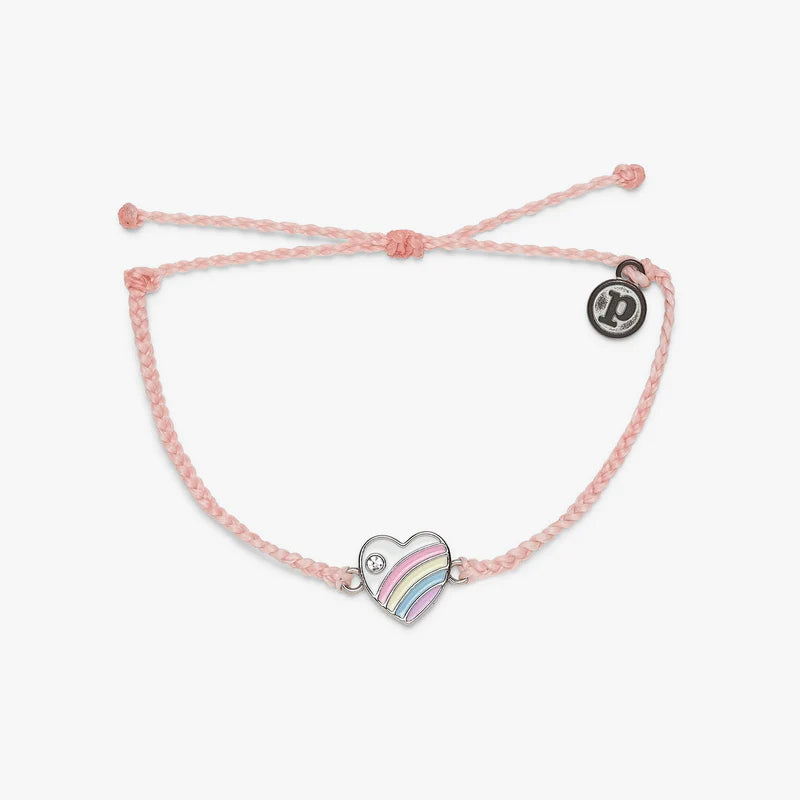 PASTEL VINTAGE HEART CHARM BRACELET