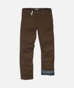 Jetty Mariner Flannel Lined Pant - Brown