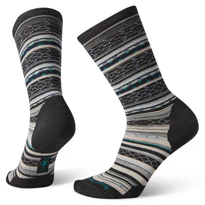 Women's Everyday Zig Zag Valley Crew Socks - Charcoal Heather
