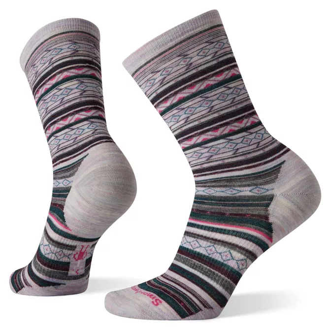Women's Everyday Zig Zag Valley Crew Socks - Purple Eclipse