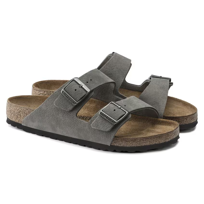 Birkenstock Arizona Leather - Desert Buck Whale Gray