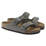 Birkenstock Arizona Leather - Desert Buck Whale Gray
